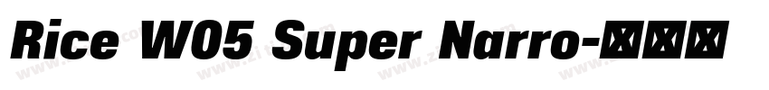 Rice W05 Super Narro字体转换 Rice W05 Super Narro字体转换